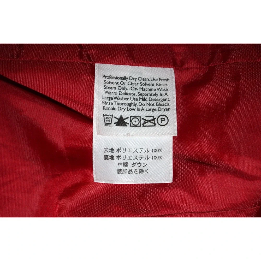 Eddie Bauer Vest Womens Medium Red Premium Goose Down Lightweight Zip Pockets